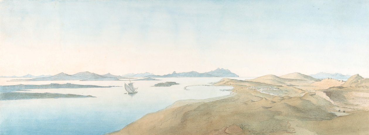 Panorama View on the Islands of Delos, early 19th-late 19th century by Johann Michael Wittmer