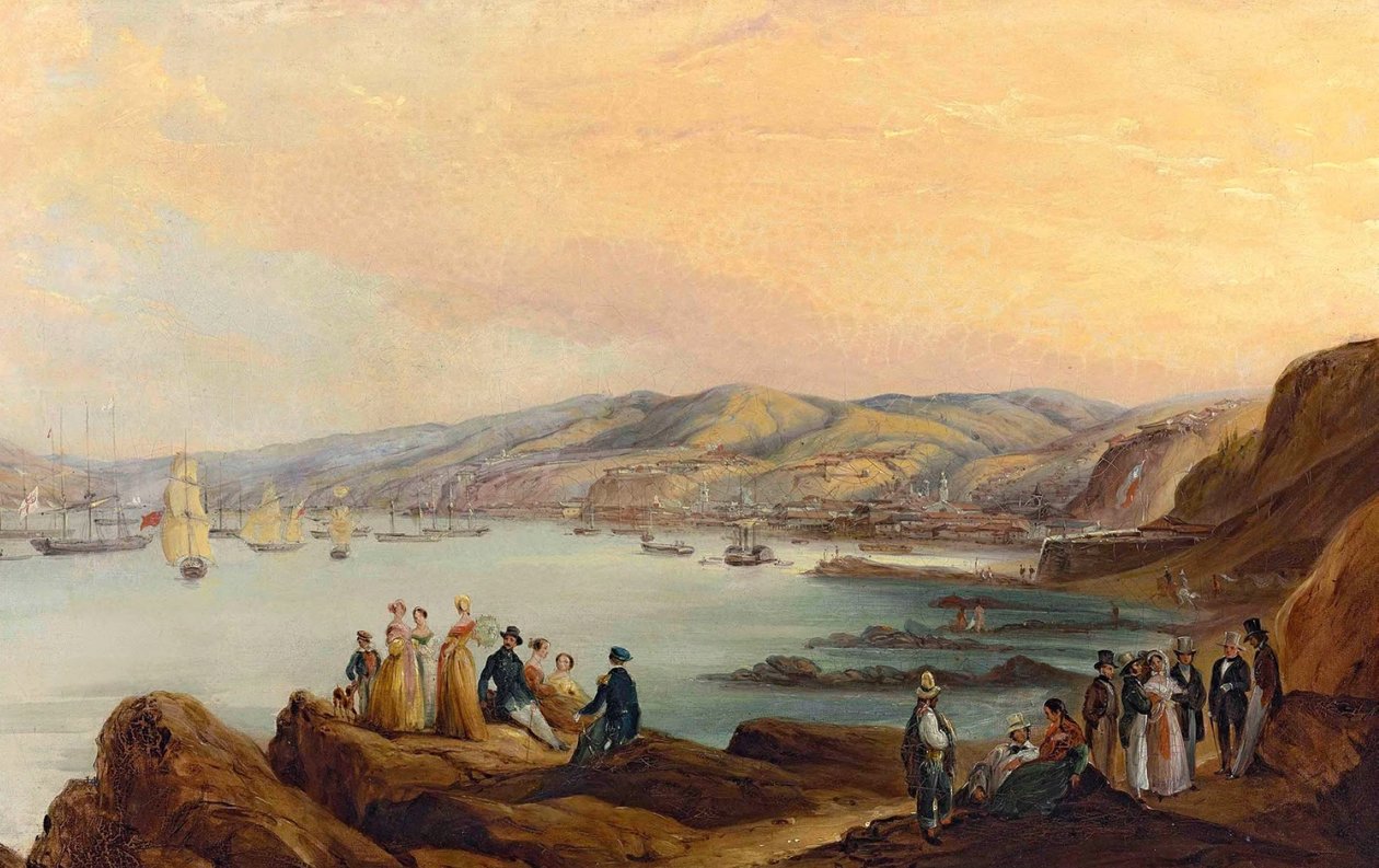 Caleta el membrillo, Valparaíso or Characters of Valparaíso by Johann Moritz Rugendas