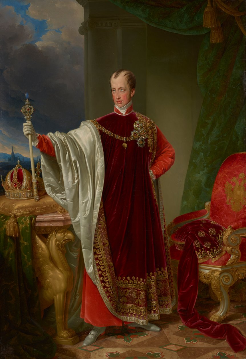 Emperor Ferdinand in the Robes of the Order of the Golden Fleece by Johann Nepomuk Ender