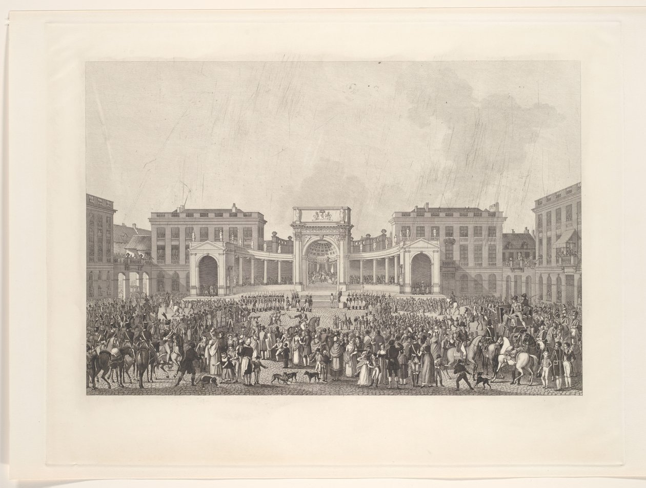 Inauguration of King William I in Brussels, 1815 by Johann Nepomuk Gibèle