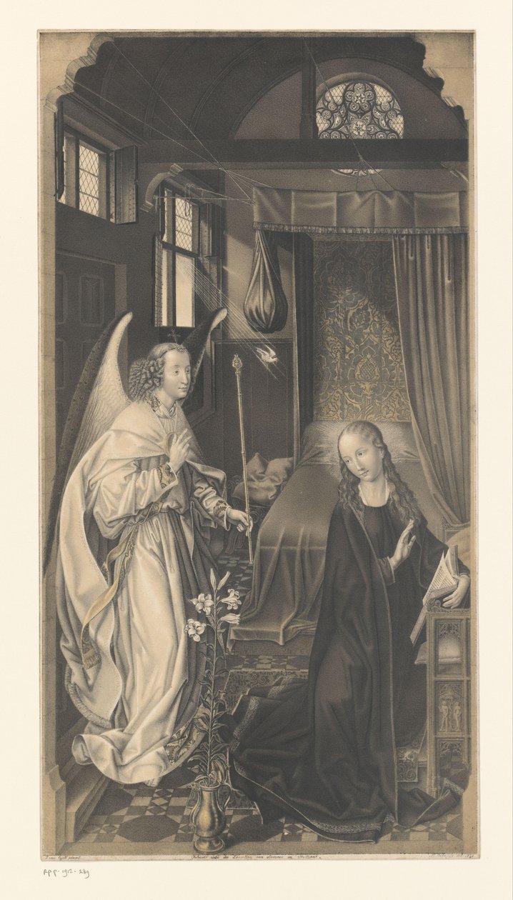 Annunciation from the Collection of the Boisserée Brothers (series) by Johann Nepomuk Strixner