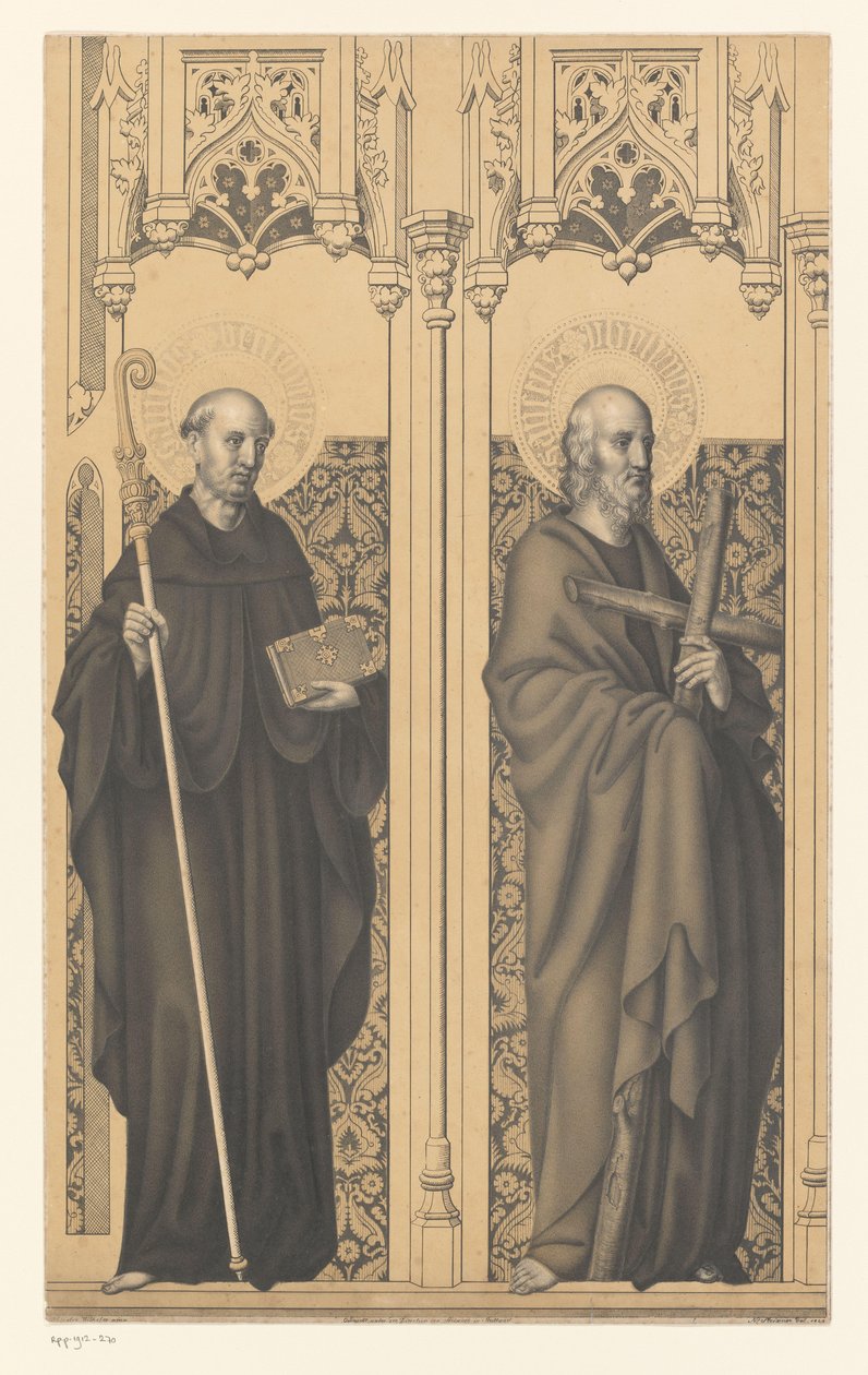 Saint Benedict and Philip (series title: Works from the Collection of the Boisserée Brothers) by Johann Nepomuk Strixner
