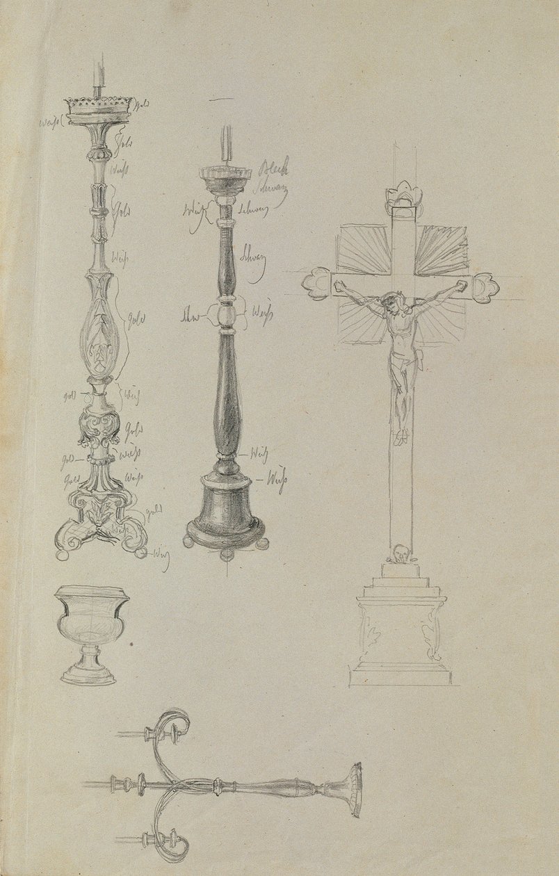 Detail Study for the Laying Out of Juliana Krafft and Her Daughter Ludovica by Johann Peter Krafft