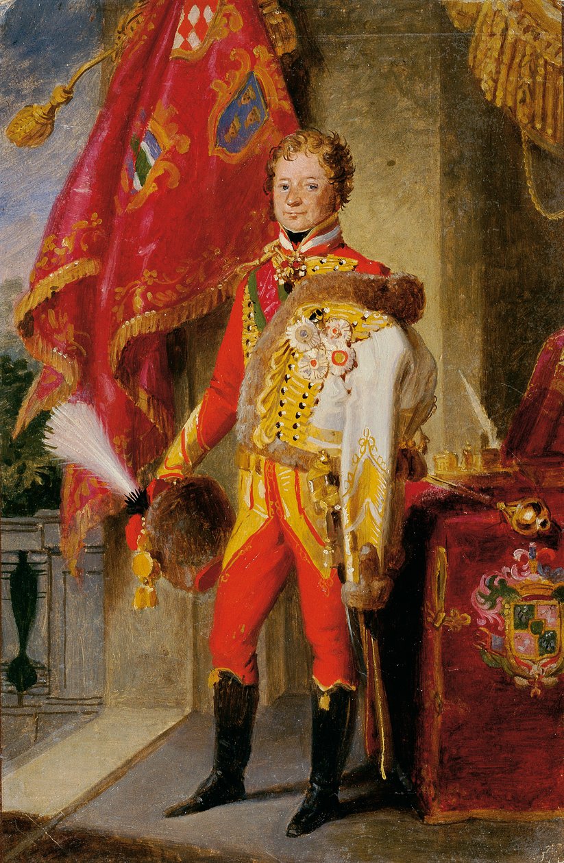 Ignaz Count Gyulay von Naros-Nemeth and Nadaska in Hungarian Uniform by Johann Peter Krafft
