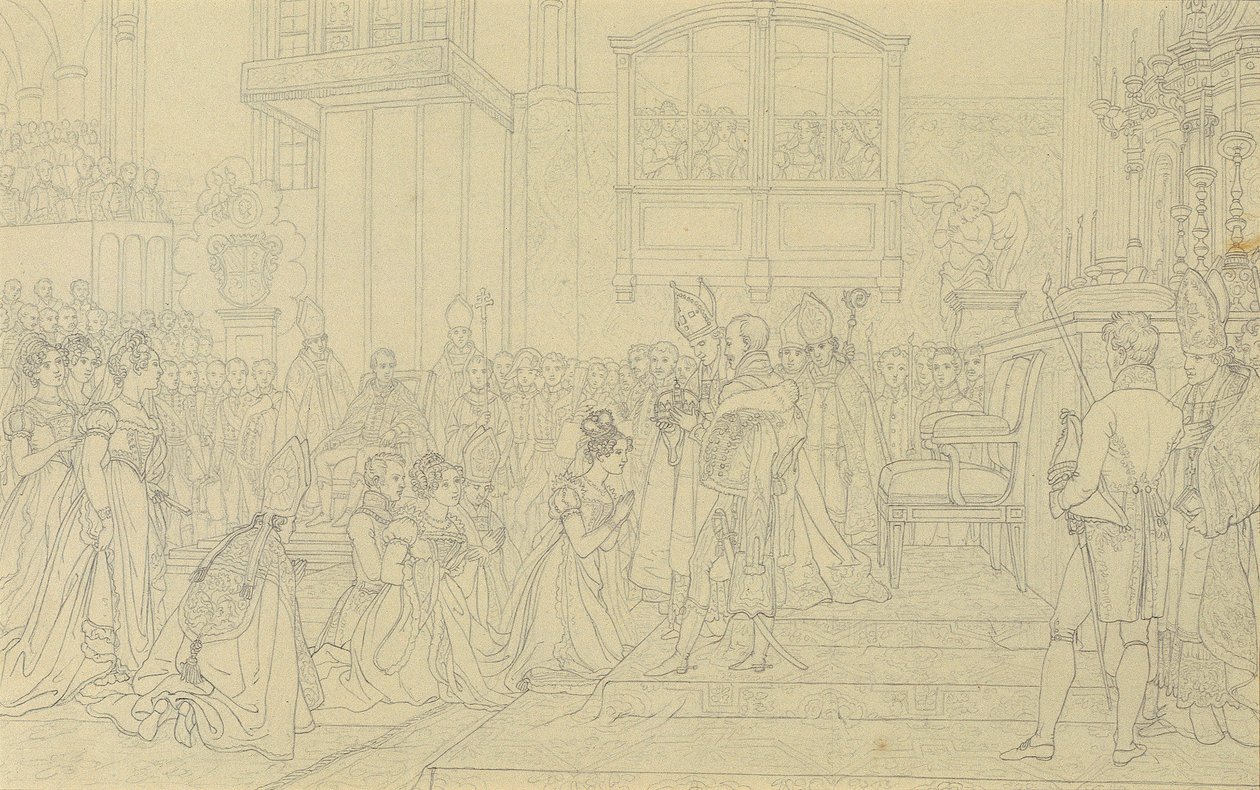 Coronation of Empress Carolina Augusta in Pressburg by Johann Peter Krafft