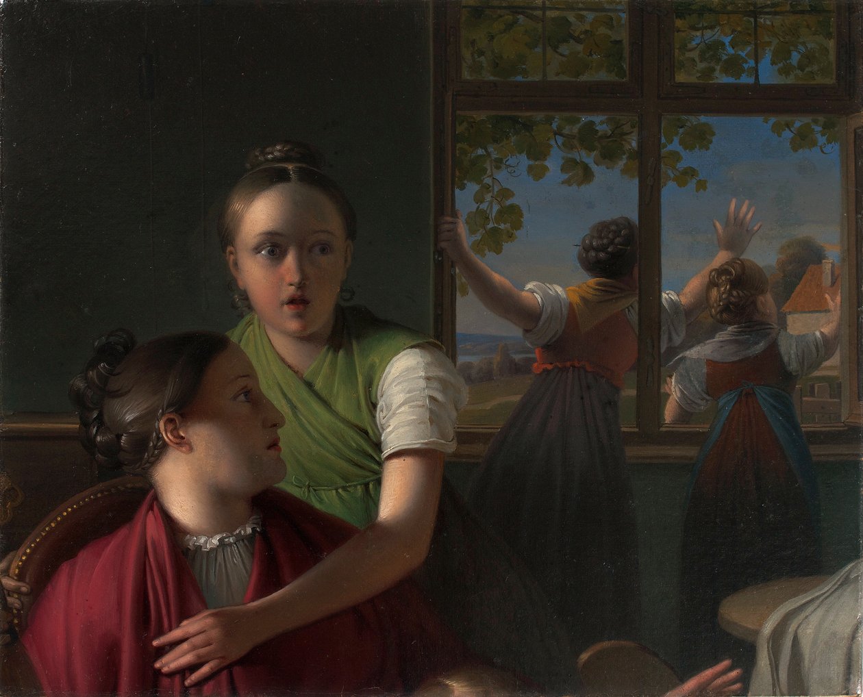 Four Girls in a Room by Johann Peter Krafft