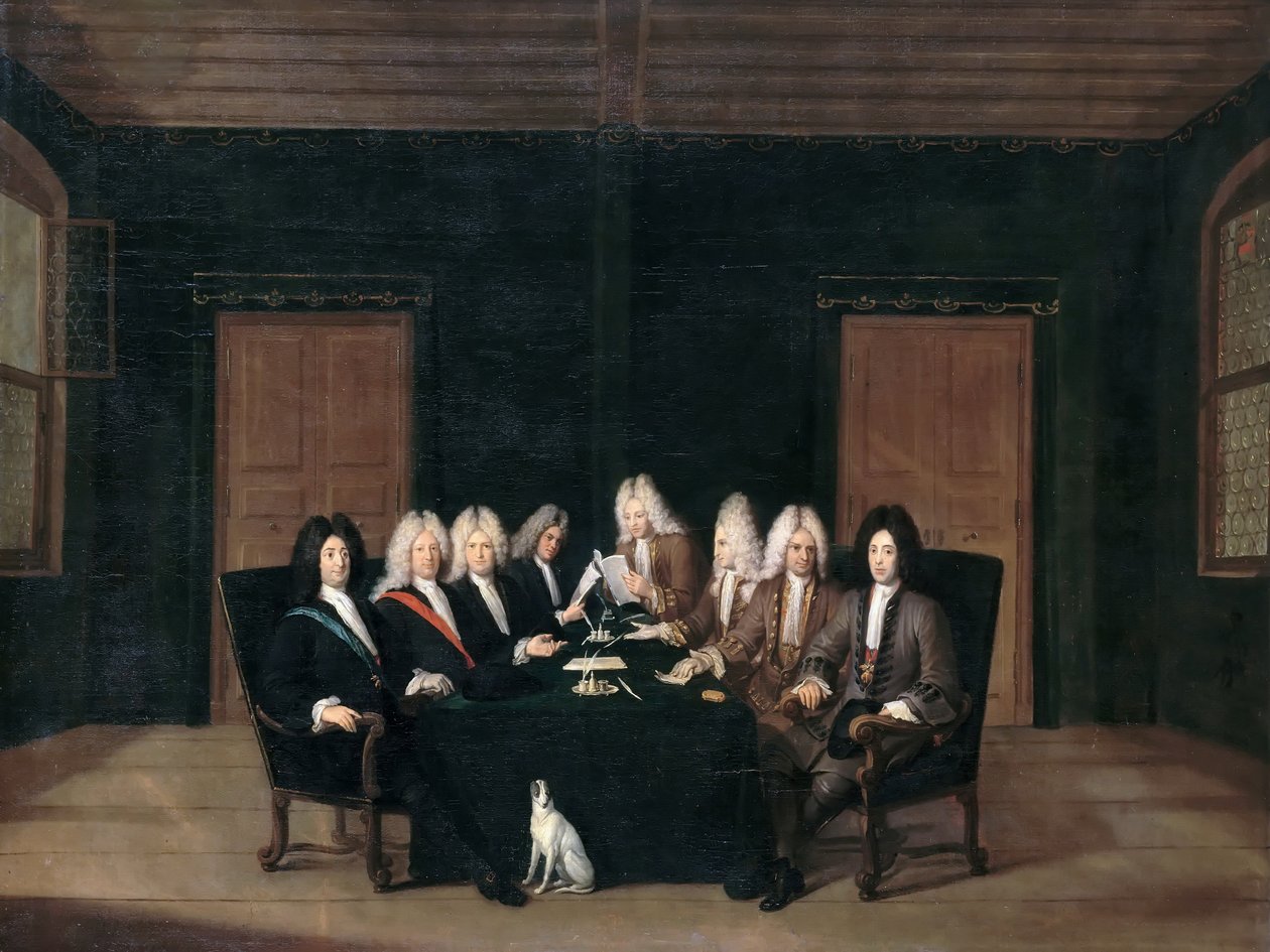The Emissaries of the Peace Congress of Baden on September 7th, 1714 by Johann Rudolf Huber