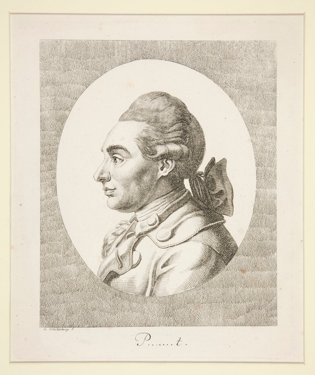Portrait of P by Johann Rudolph Schellenberg