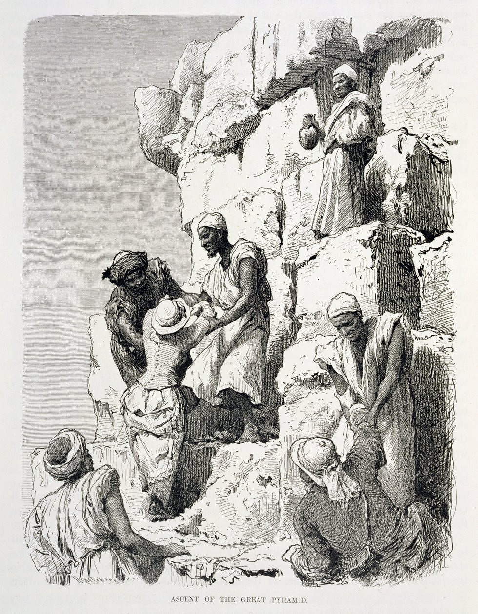 Ascent of the Great Pyramid by Johann Rudolph the Elder Huber