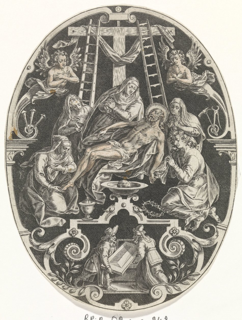 Lamentation of Christ, Passion of Christ (series title) by Johann Sadeler (I)