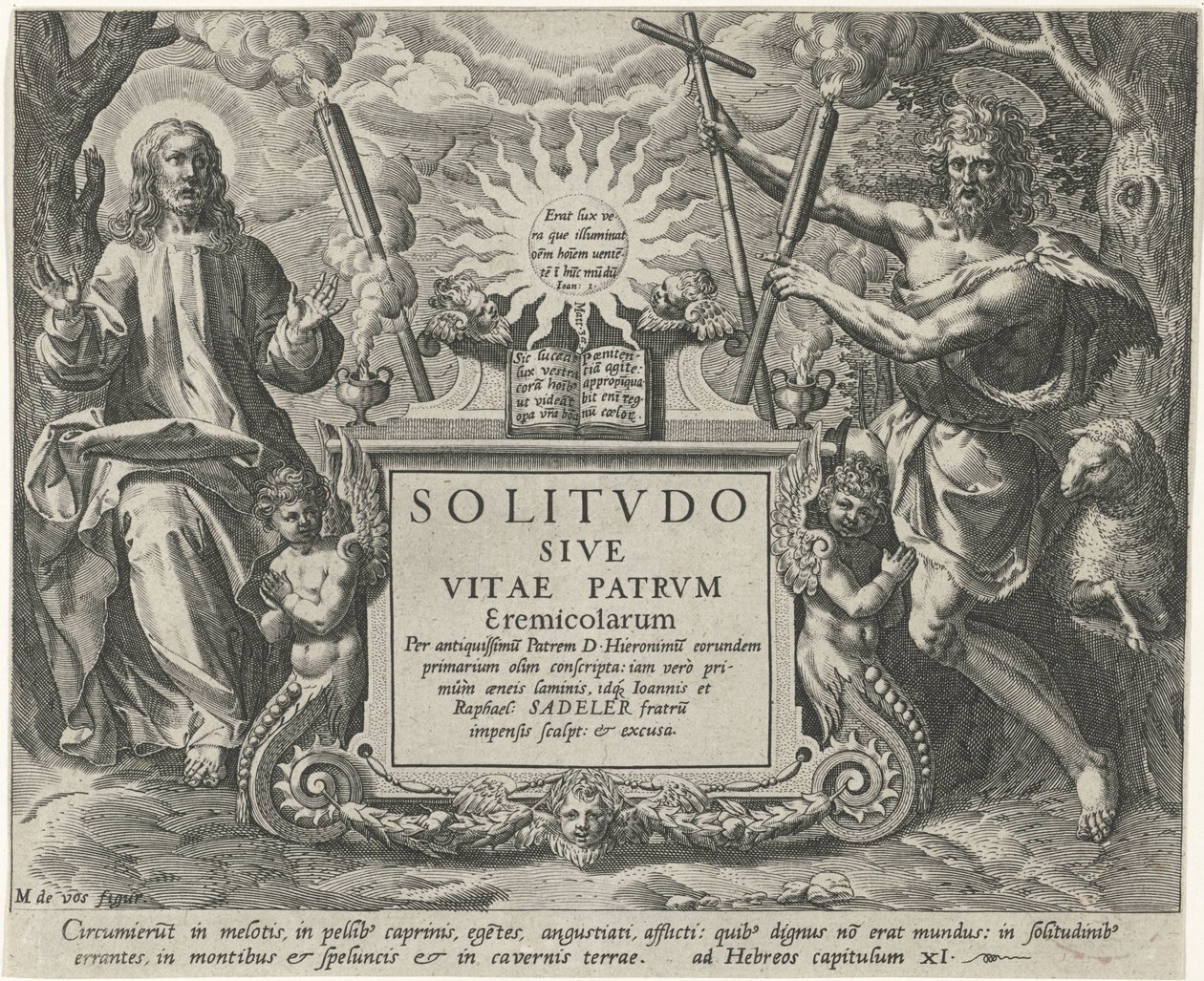 Christ and John the Baptist by Johann Sadeler (I)