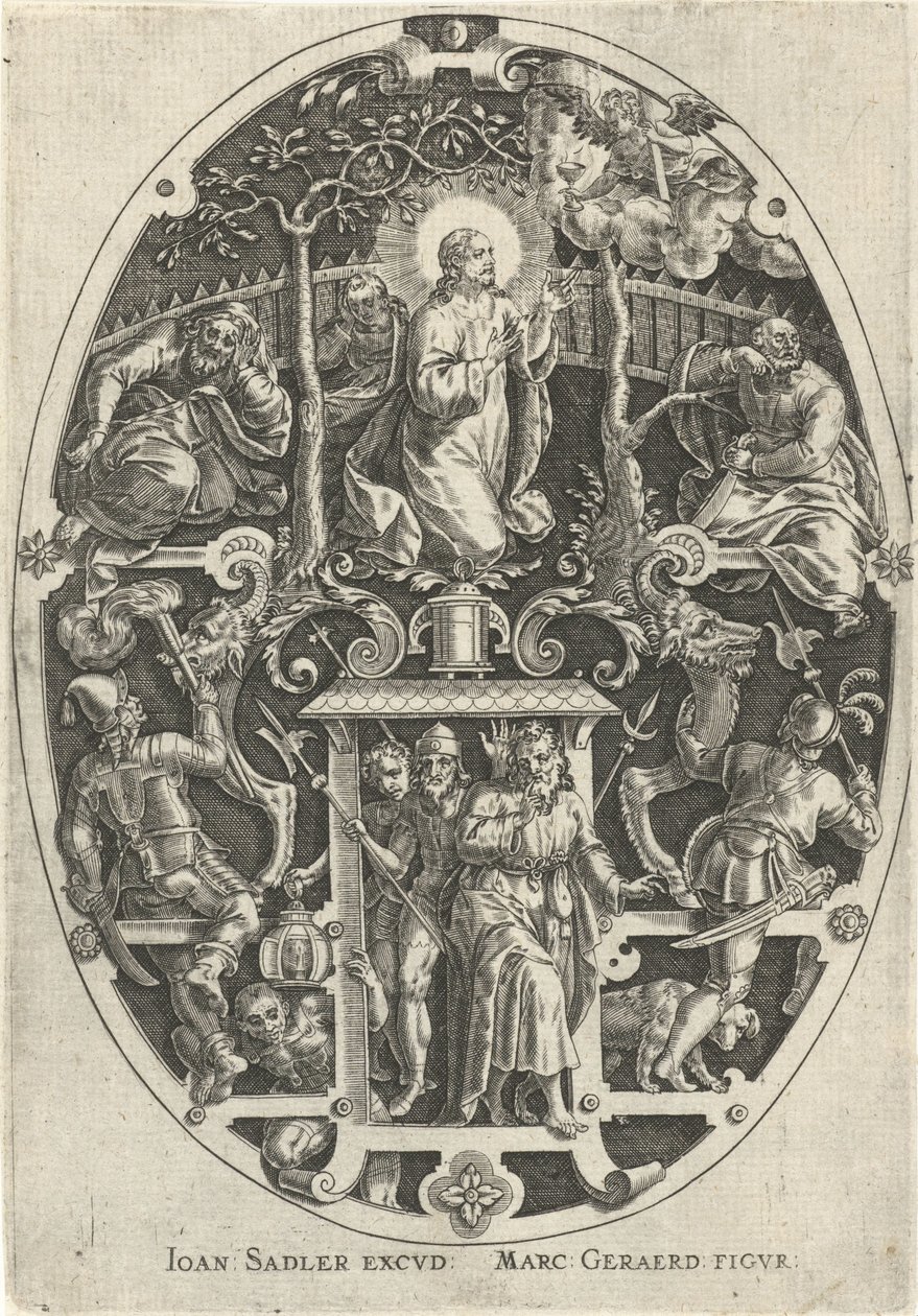Christ in the Garden of Gethsemane by Johann Sadeler (I)