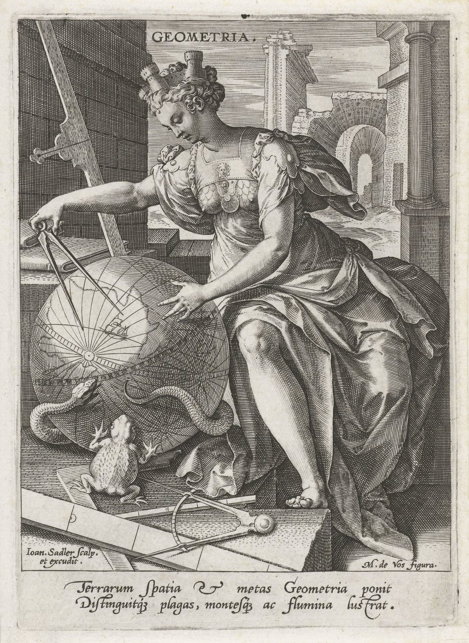 Geometry (The Seven Liberal Arts) by Johann Sadeler (I)