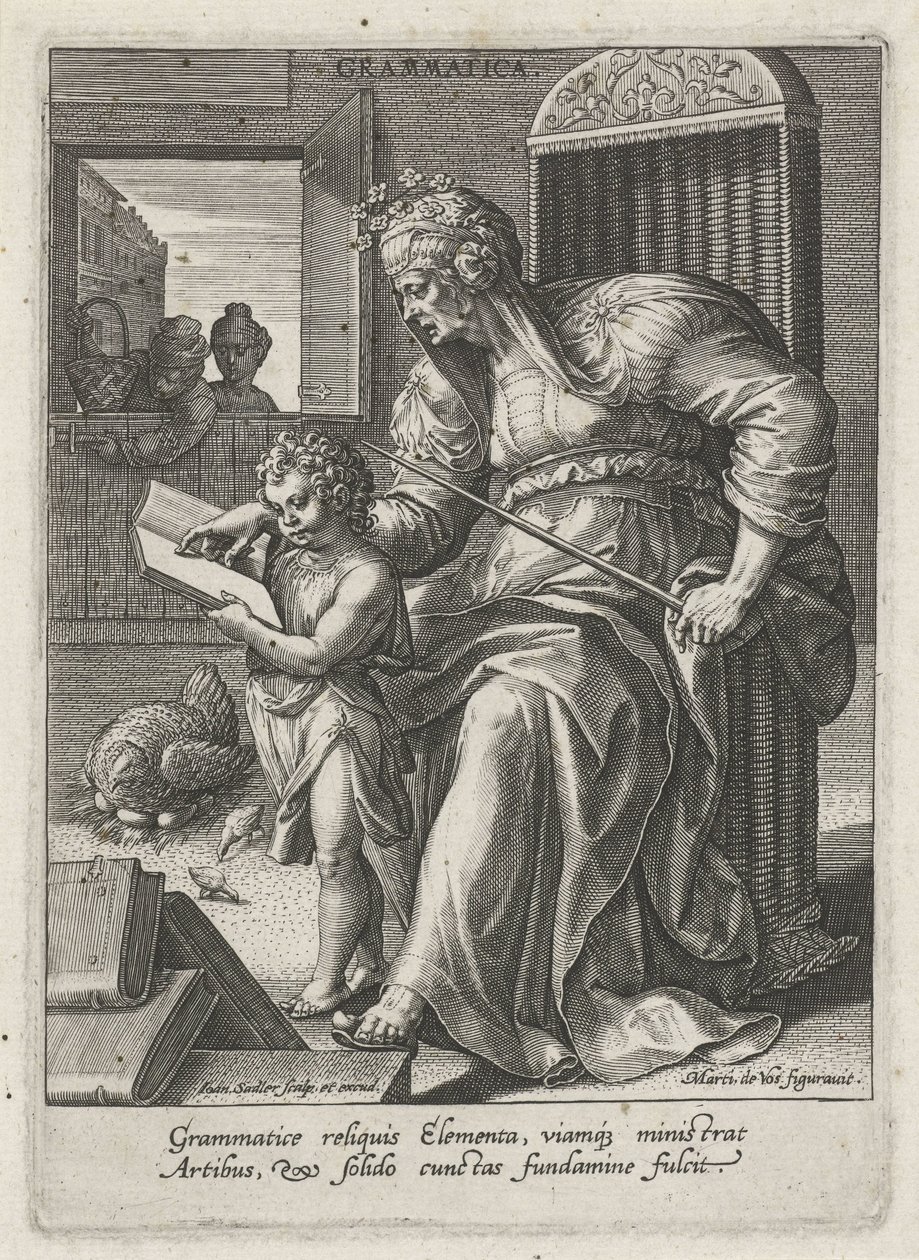 Grammar (The Seven Liberal Arts) (series title) by Johann Sadeler (I)