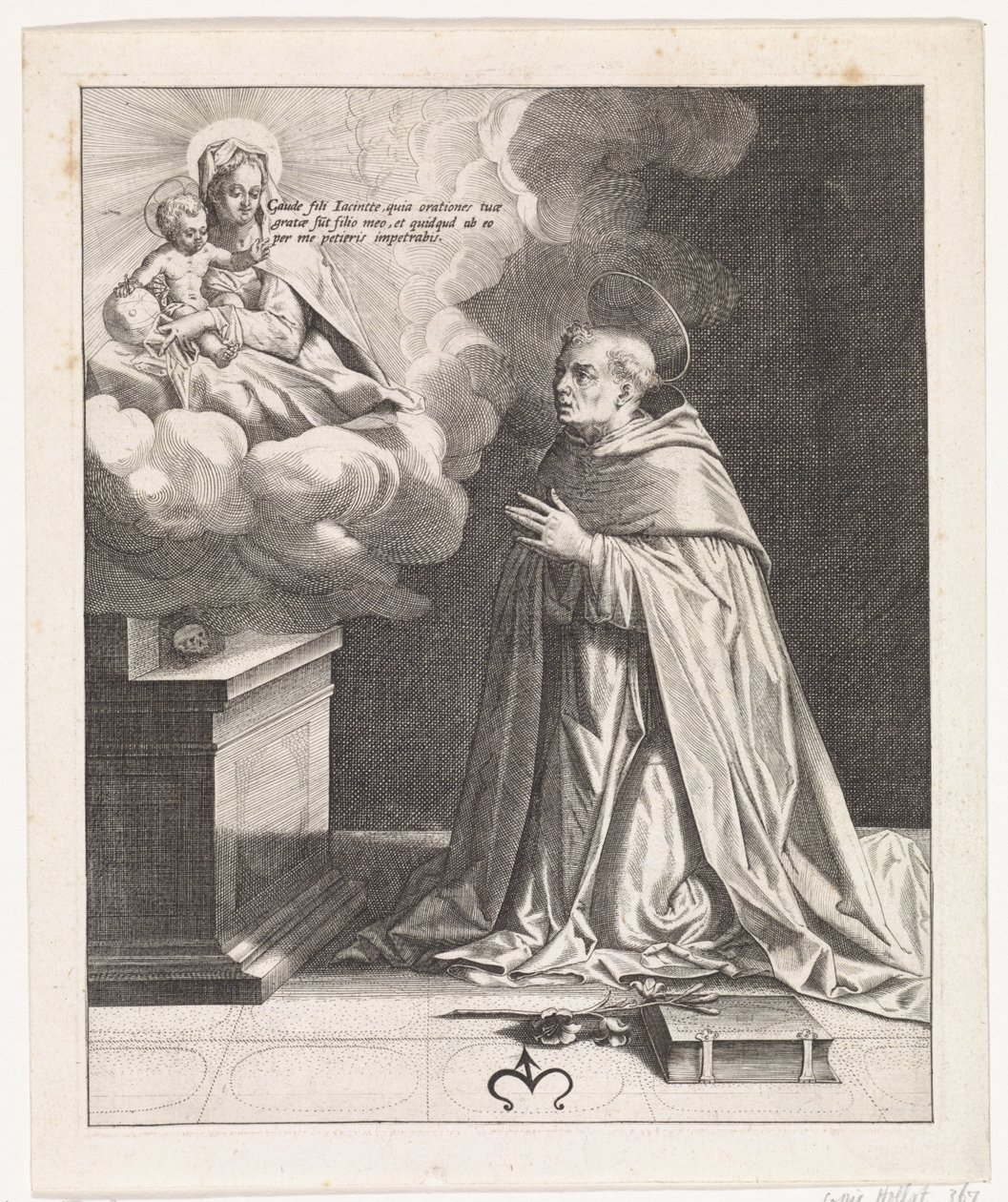 Saint Hyacinth Adoring Mary with the Christ Child by Johann Sadeler (I)