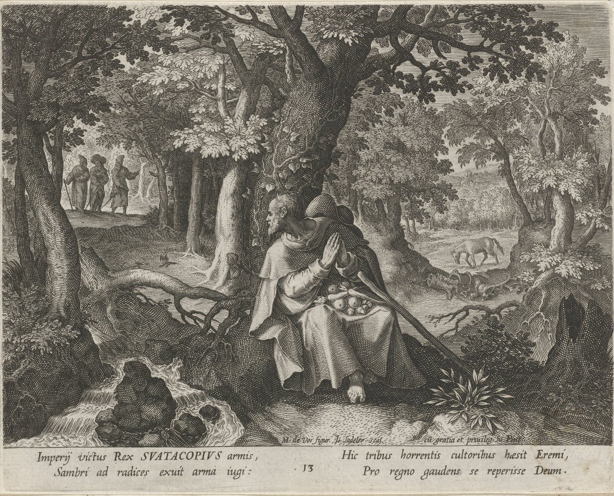 Saint Suatacopius as a Hermit (The Virtuous Life of Hermits) by Johann Sadeler (I)