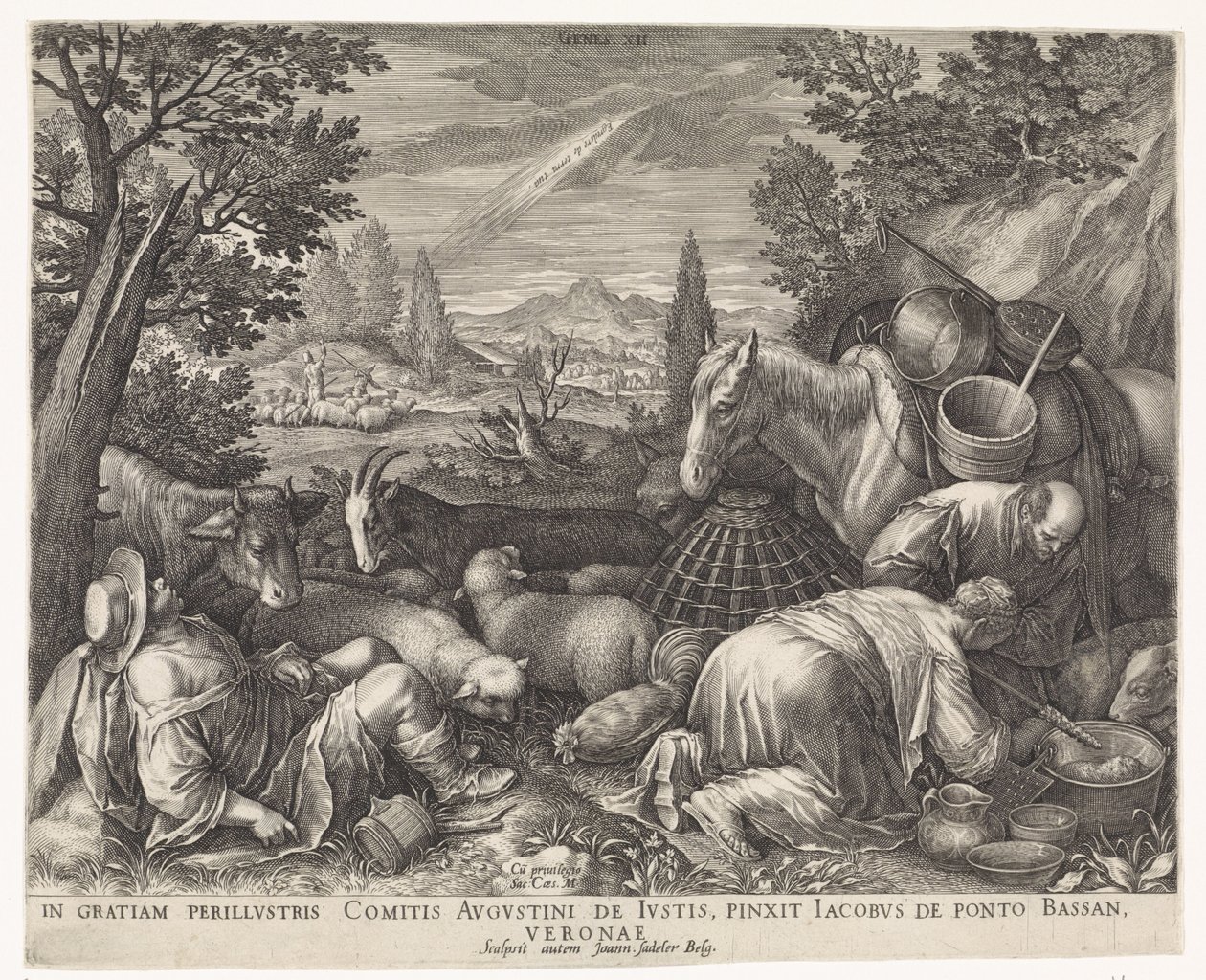 Calling of Abraham by Johann Sadeler (I)