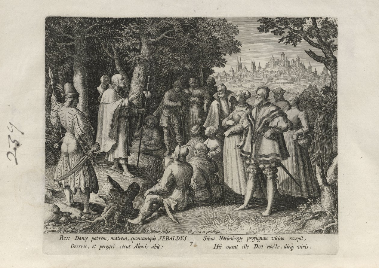Sebaldus, pl. 7 of 25 from the series Trophaeum Vitae Solitariae (Male Hermits) by Johann Sadeler I