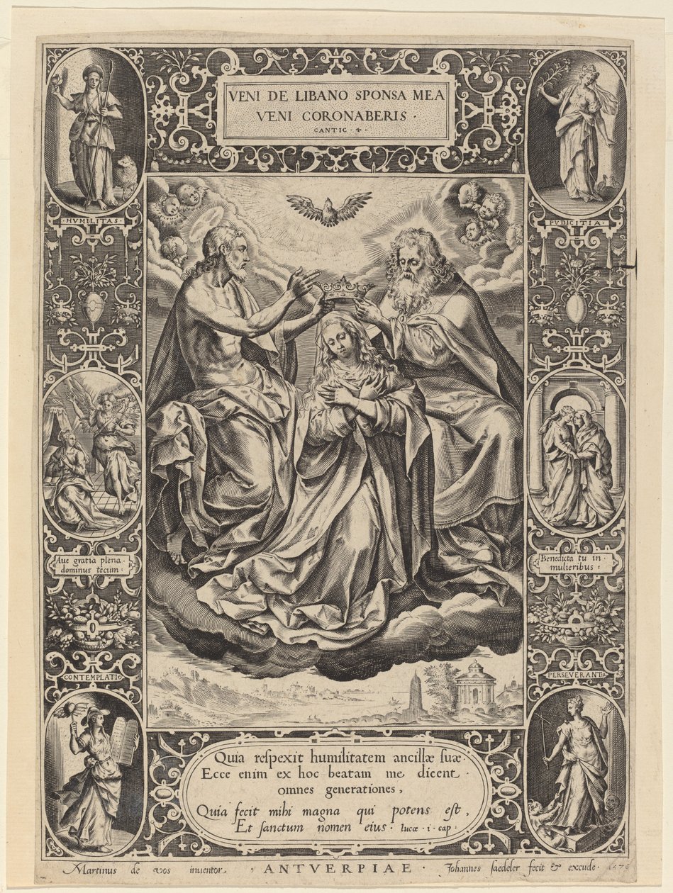 The Coronation of the Virgin by Johann Sadeler I
