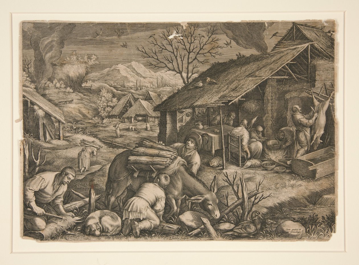 Winter, from the Four Seasons by Johann Sadeler I