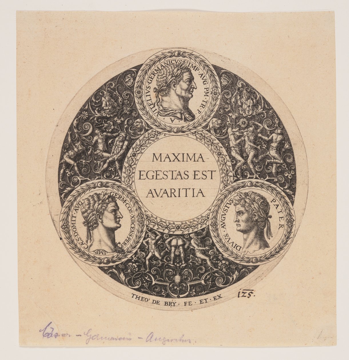 Greatest Greed is Avarice, Design for a Footed Dish by Johann Theodor de Bry