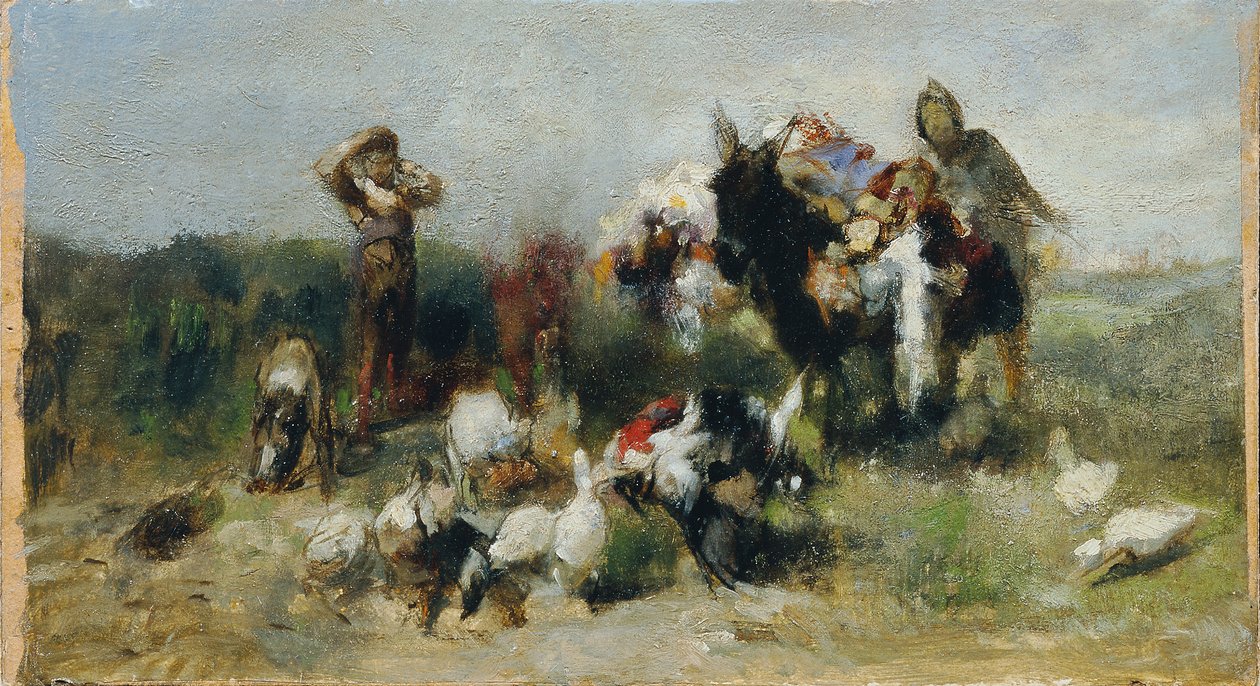 Scene from Don Quixote (Fight with the Poultry) by Johann  Till der Jüngere