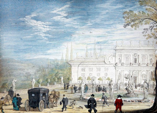 A View of the Villa Ludovisi by Johann Wilhelm Baur