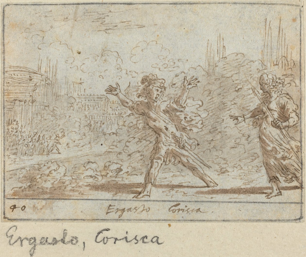 Ergasto and Corisca by Johann Wilhelm Baur