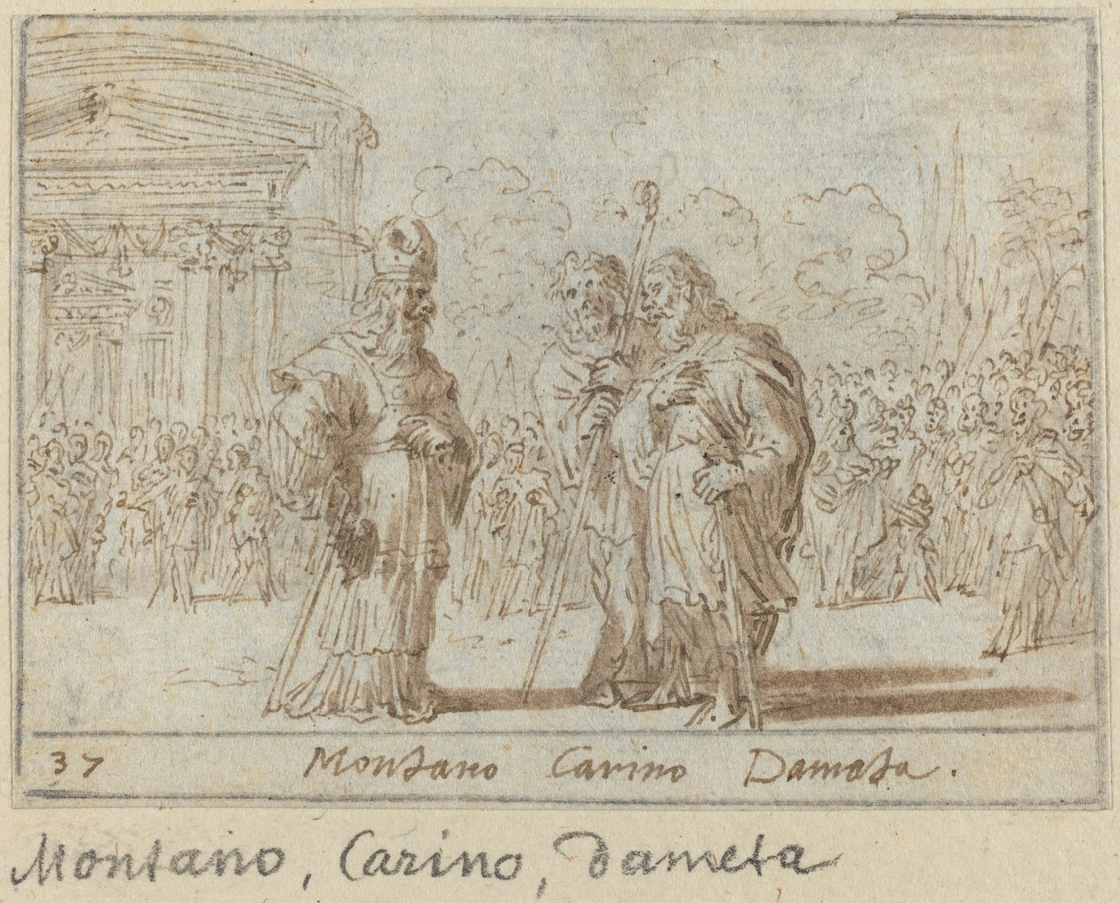 Montano, Carino and Dameta by Johann Wilhelm Baur