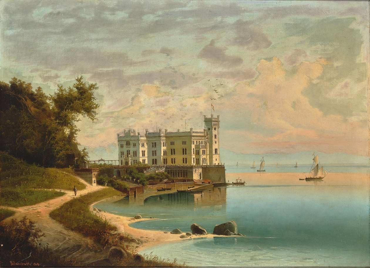 Miramare Castle at Trieste by Johann Wilhelm Jankowski