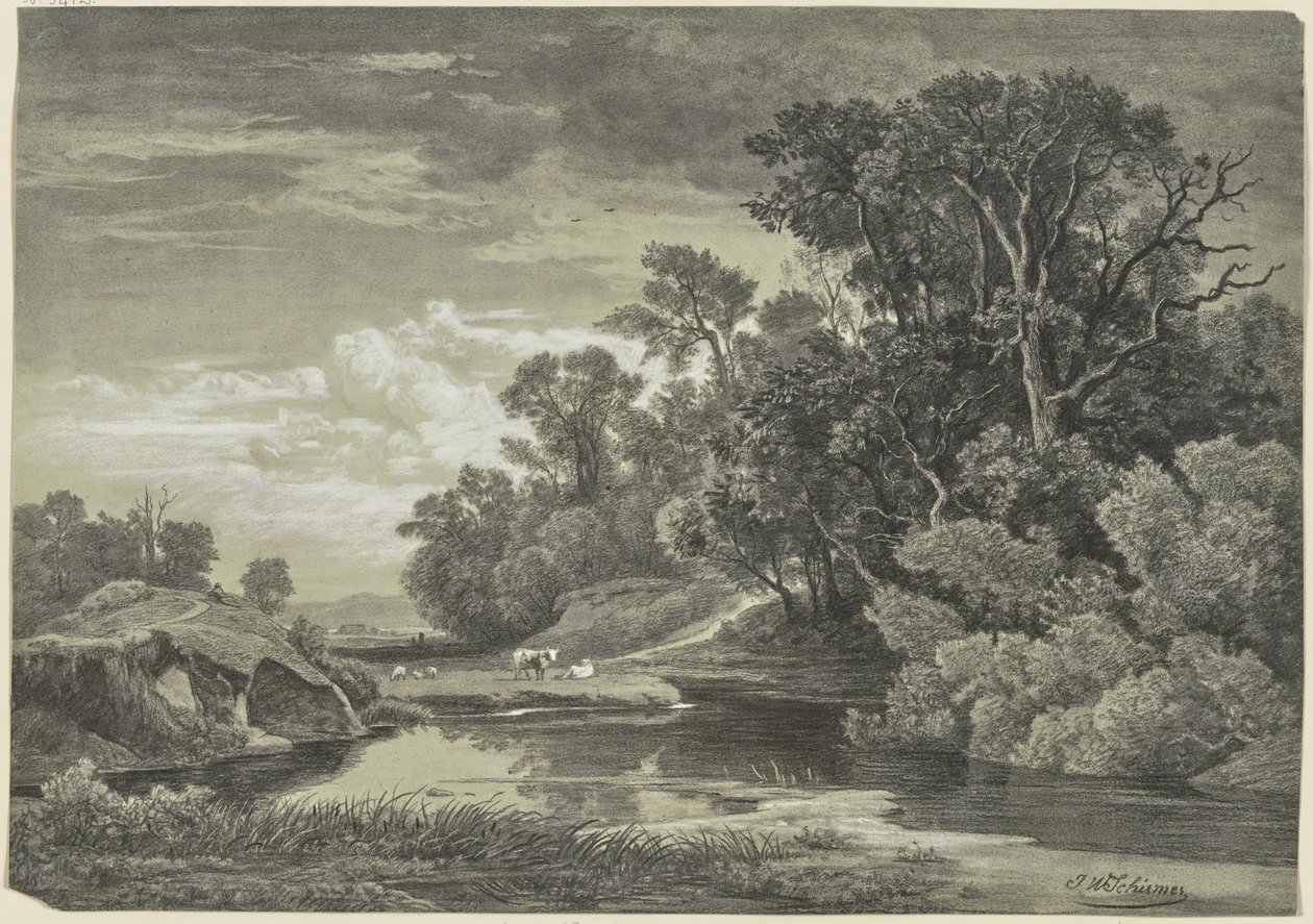 At the Arly near Karlsruhe by Johann Wilhelm Schirmer