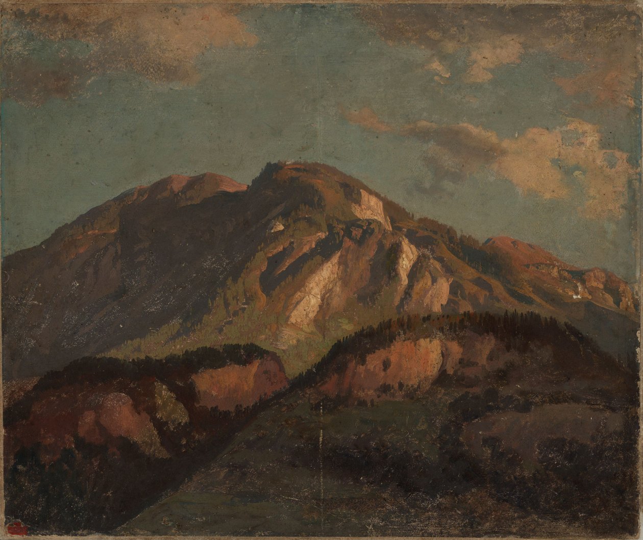 Mountain Ridge (probably) in Graubünden by Johann Wilhelm Schirmer