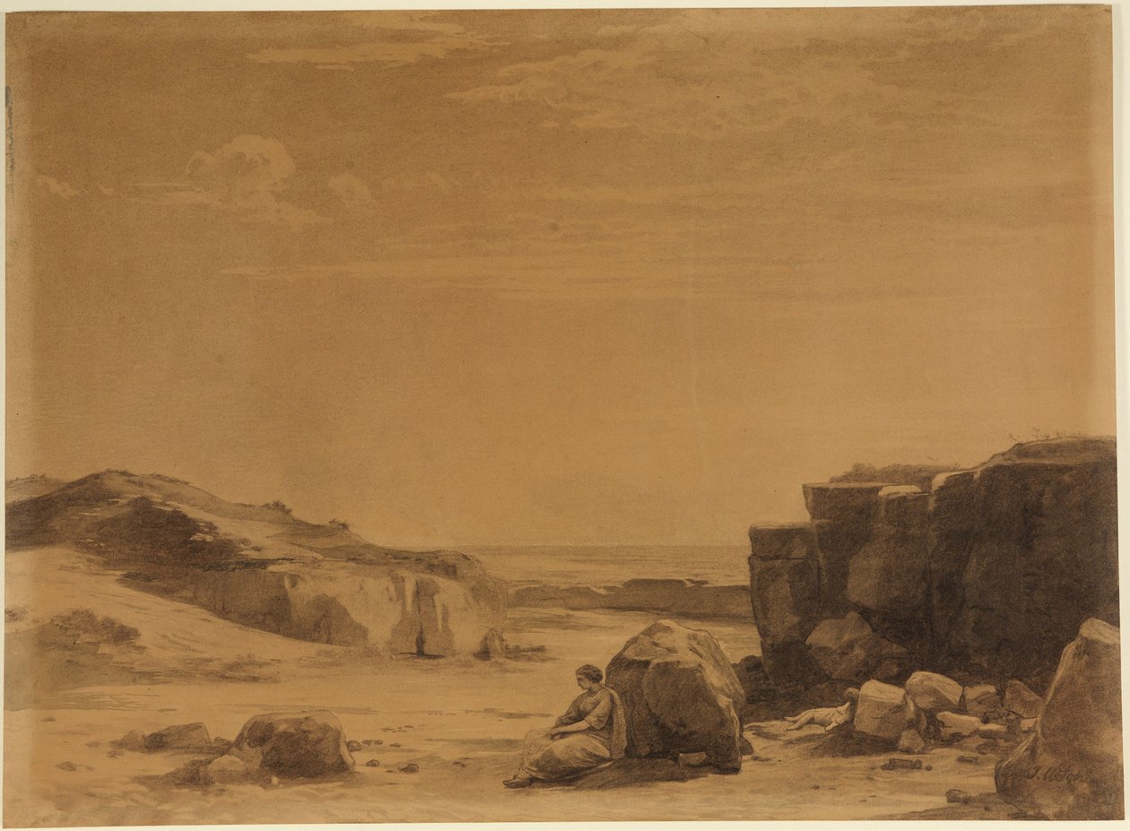 Hagar in the Desert (Genesis 21:16) by Johann Wilhelm Schirmer