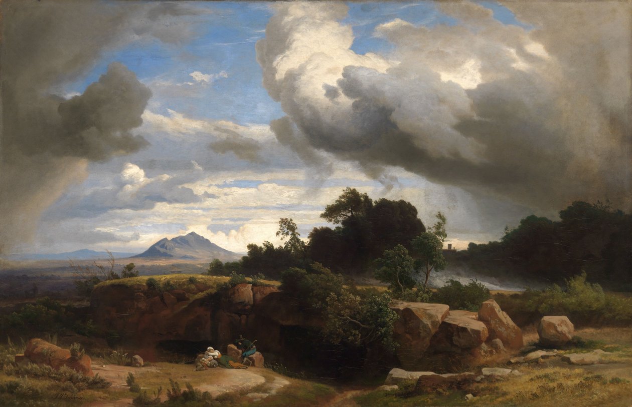 Approaching Storm in the Roman Campagna by Johann Wilhelm Schirmer