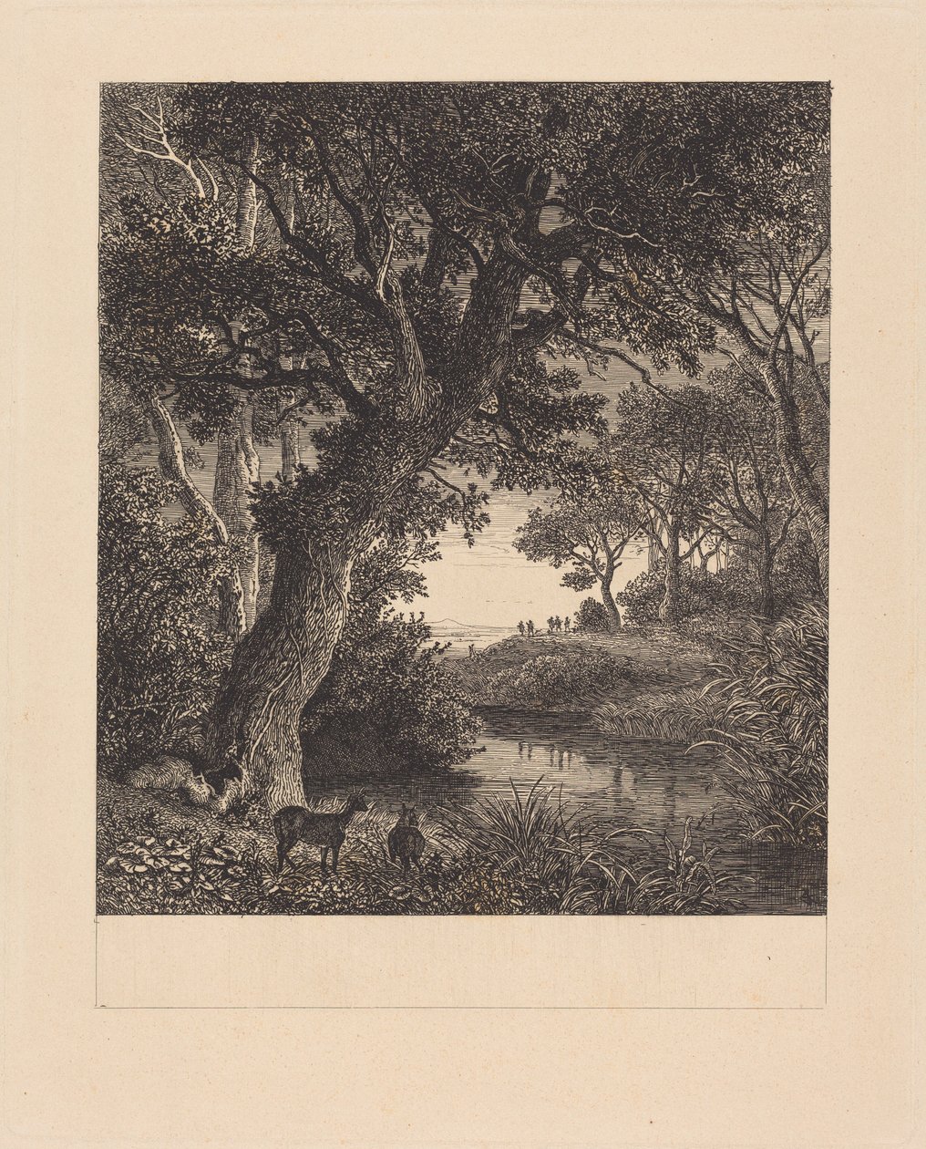 Hunters Leaving a Forest by Johann Wilhelm Schirmer