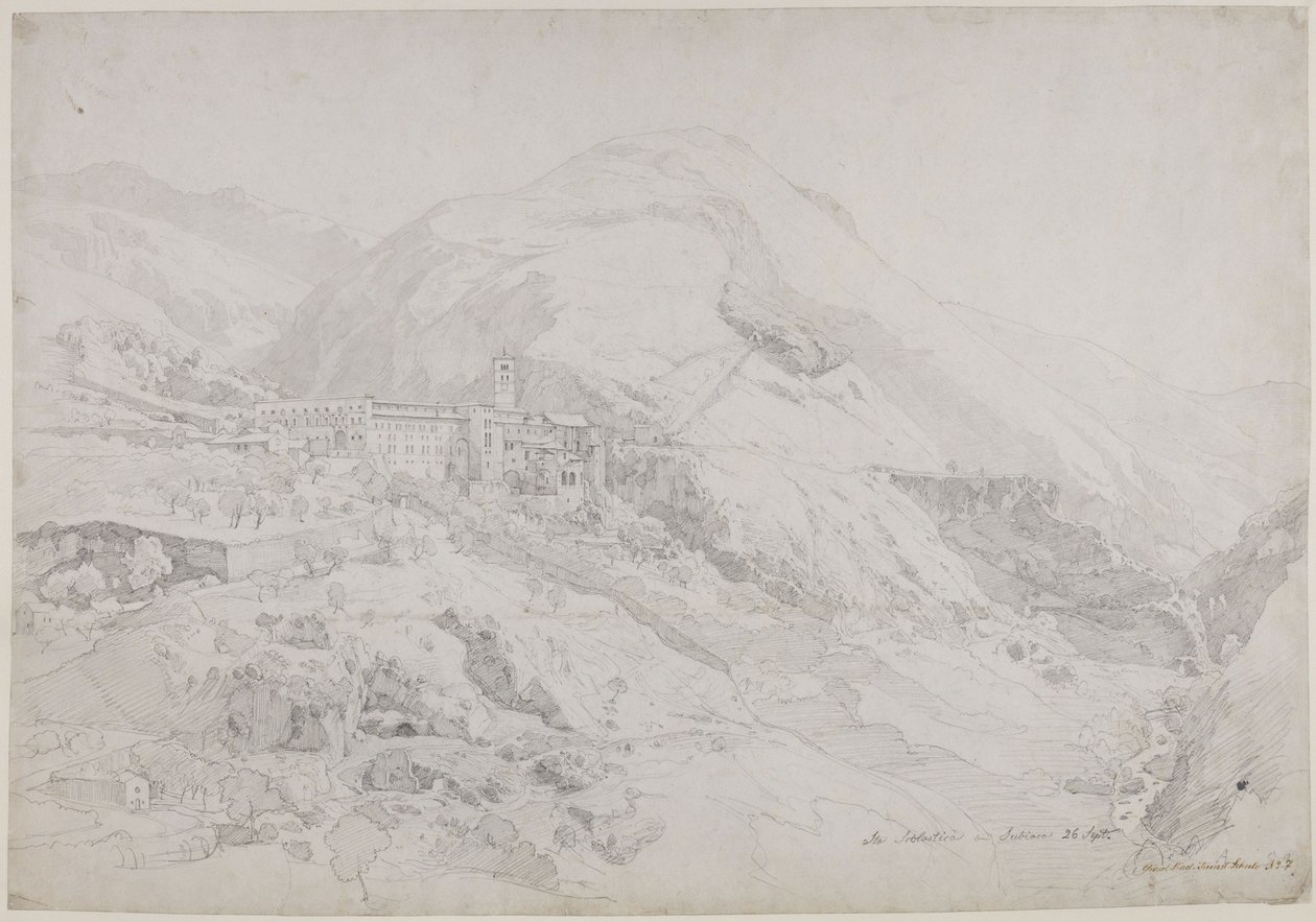 Monastery of St. Scholastica near Subiaco by Johann Wilhelm Schirmer