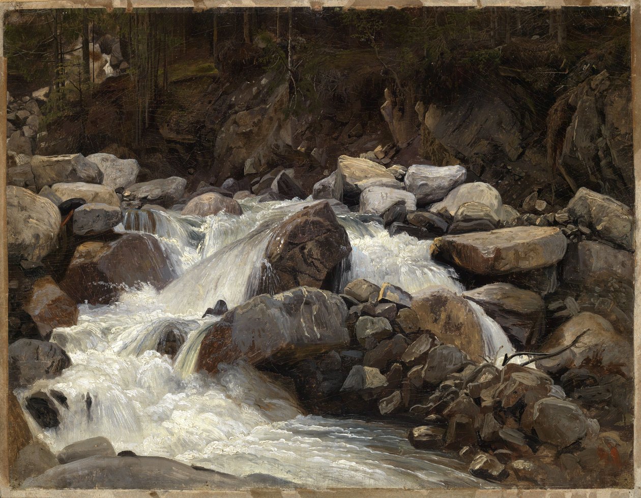 Swiss Mountain Stream by Johann Wilhelm Schirmer