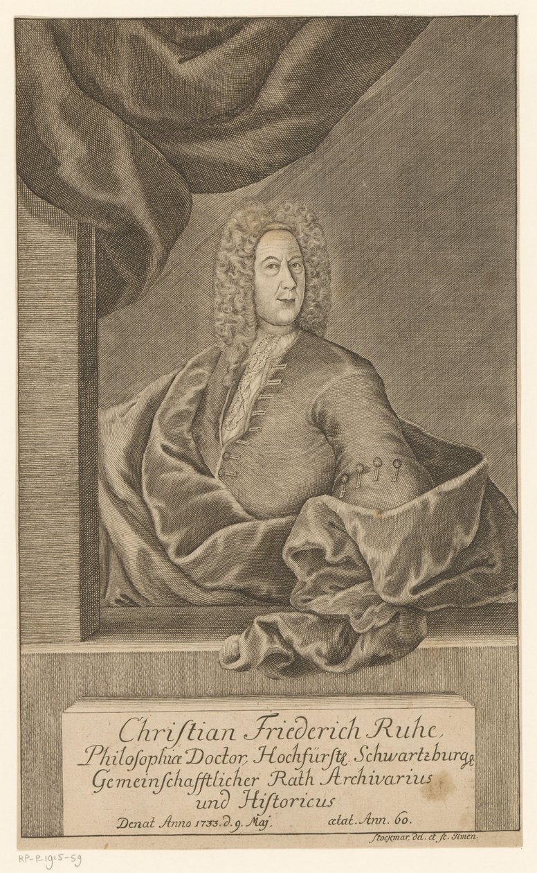 Portrait of Christian Friedrich Ruhe by Johann Wolfgang Heinrich Stockmar