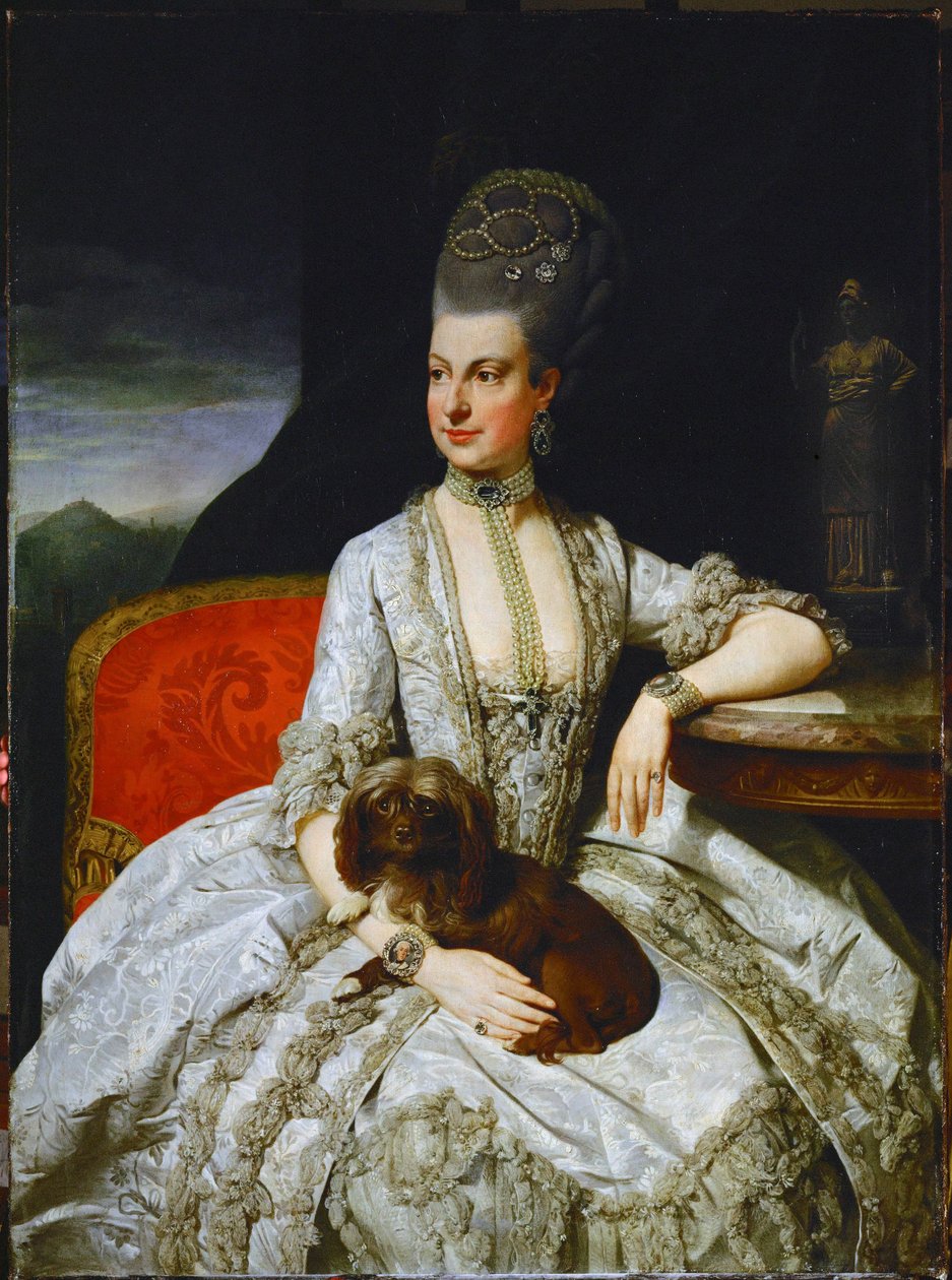 Archduchess Marie-Christine, daughter of Empress Maria Theresia by Johann Zoffany