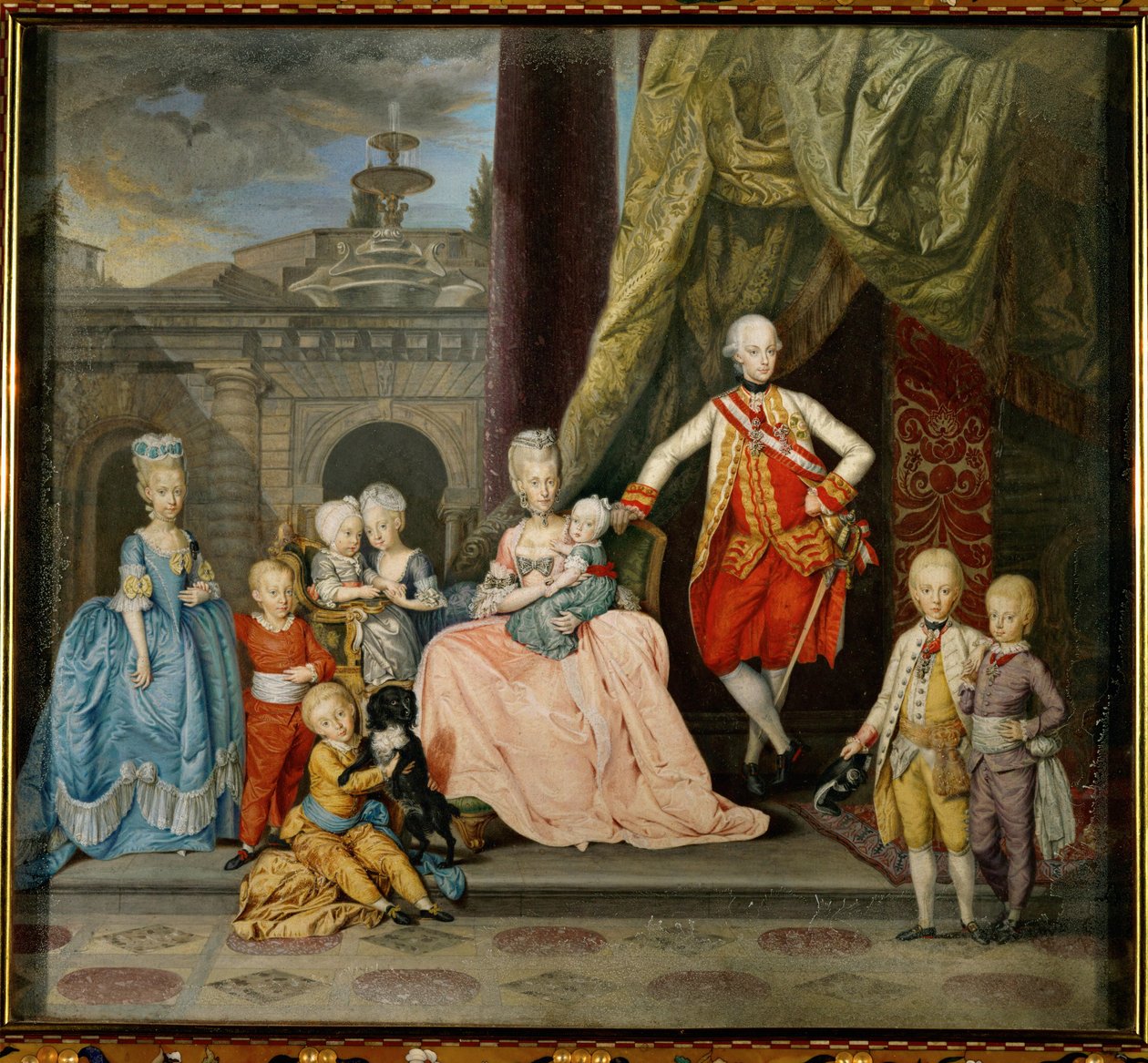 Piero Leopoldo, Grand Duke of Tuscany, Later Emperor Leopold II, His Wife Maria Ludovica of Spain, and Eight of Their Sixteen Children by Johann Zoffany