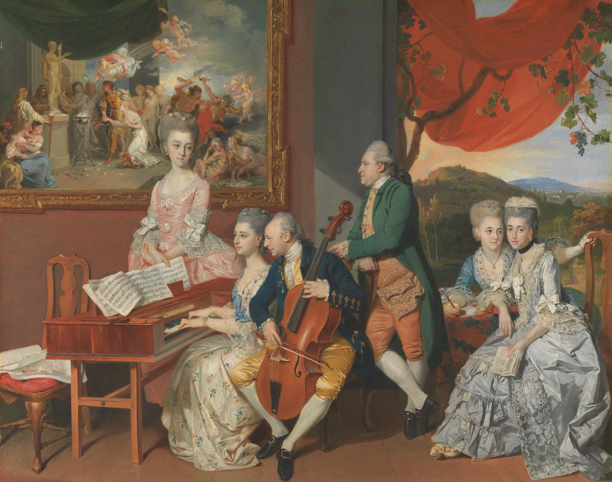 The Gore Family with George, 3rd Earl Cowper by Johann Zoffany