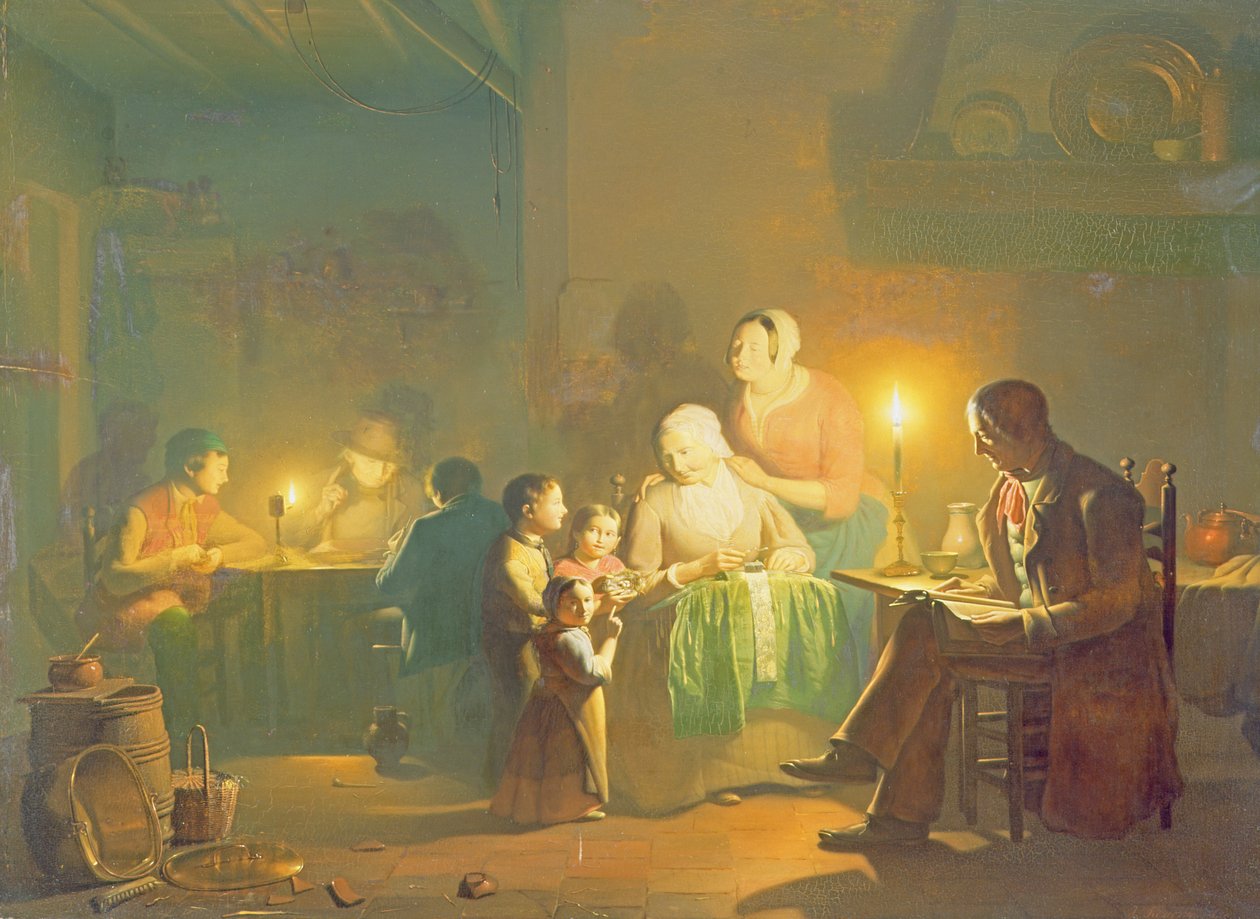 Candlelit Interior by Johannes Rosiere