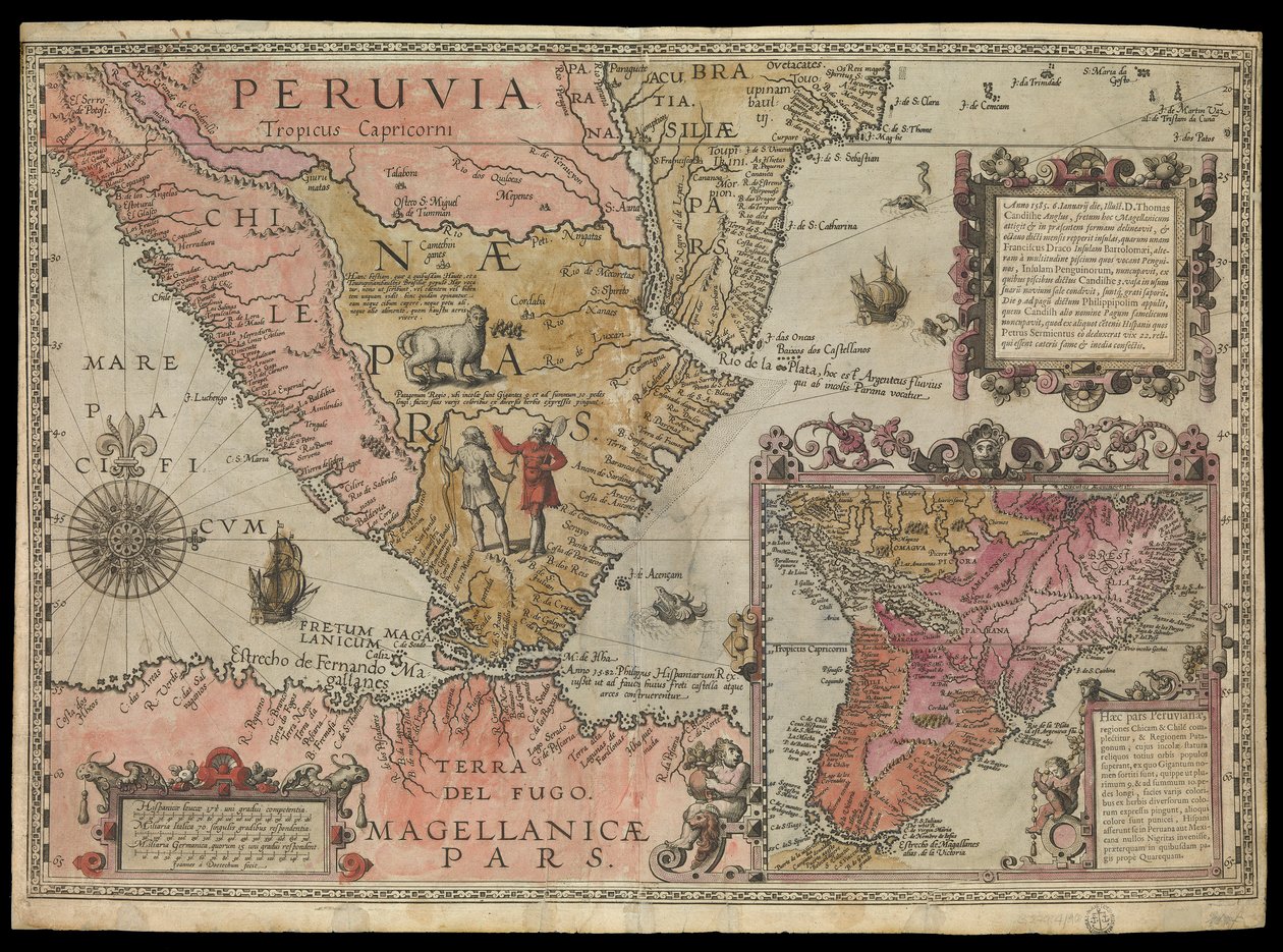 The Southern Tip of Peru, South America by Johannes Baptista van the Younger Doetechum