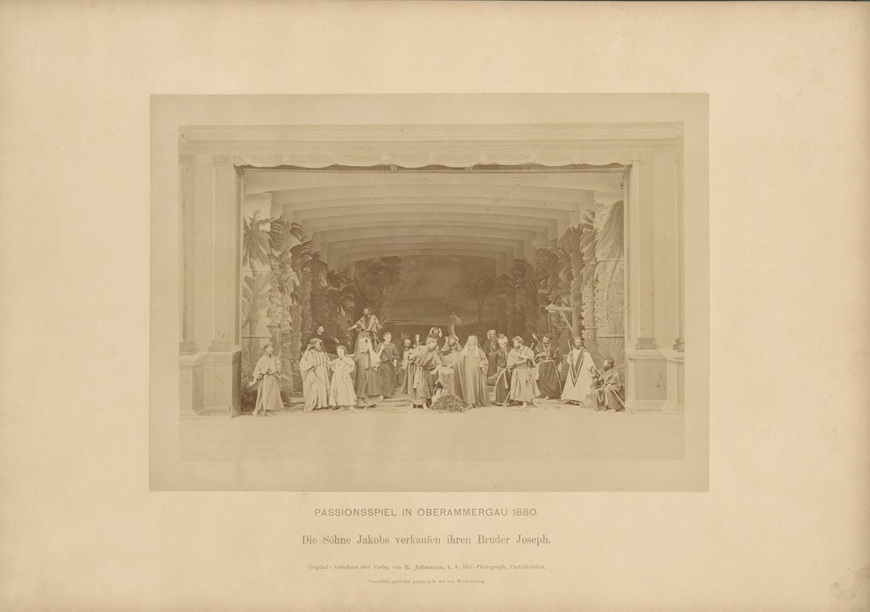 Passion Play of Ober-Ammergau - The Sons of Jacob Sell Their Brother Joseph by Johannes Bernhard