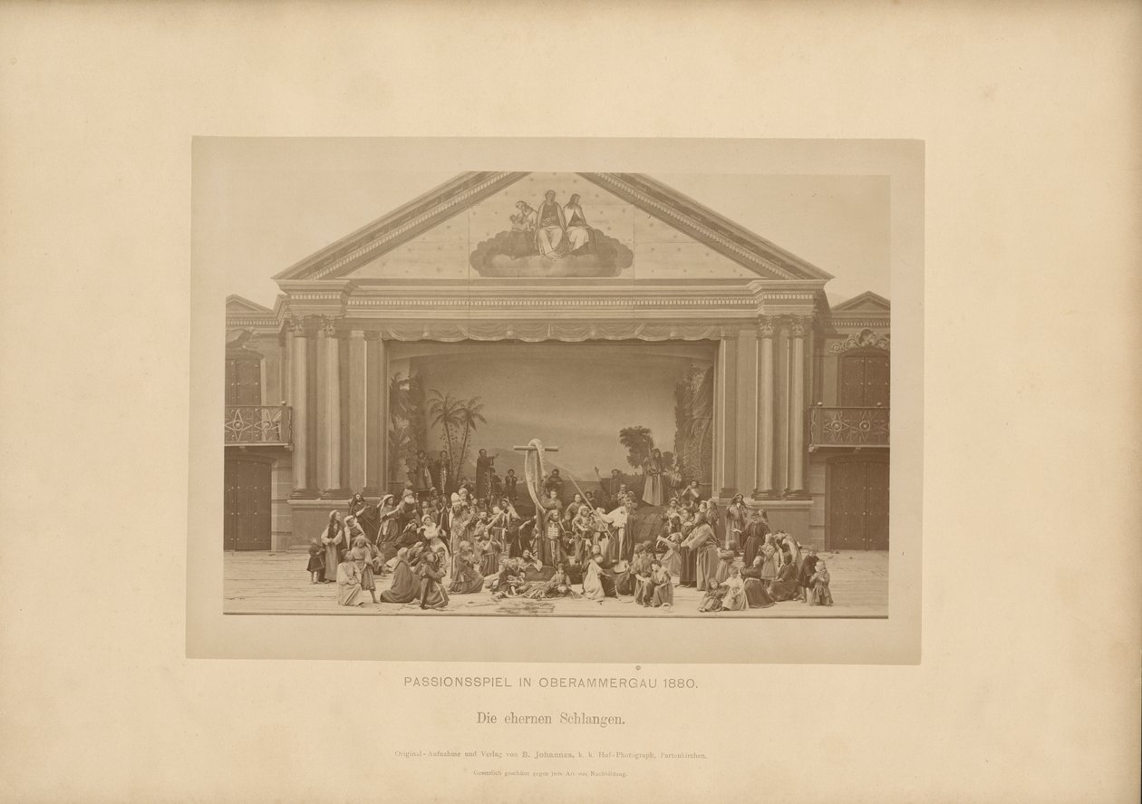 Passion Play of Ober-Ammergau - The Bronze Serpents by Johannes Bernhard