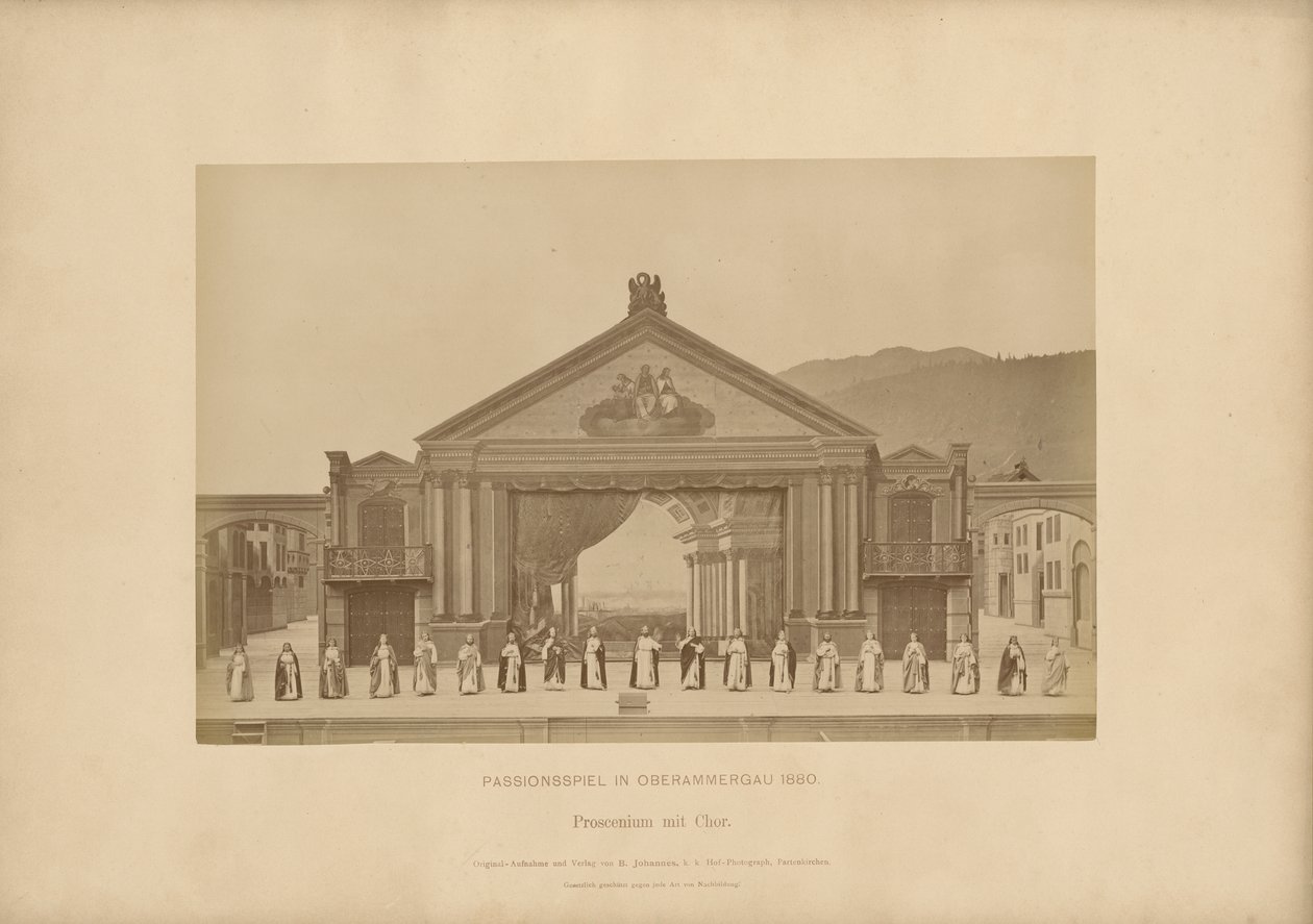 Passion Play of Ober-Ammergau - Proscenium with Choir by Johannes Bernhard
