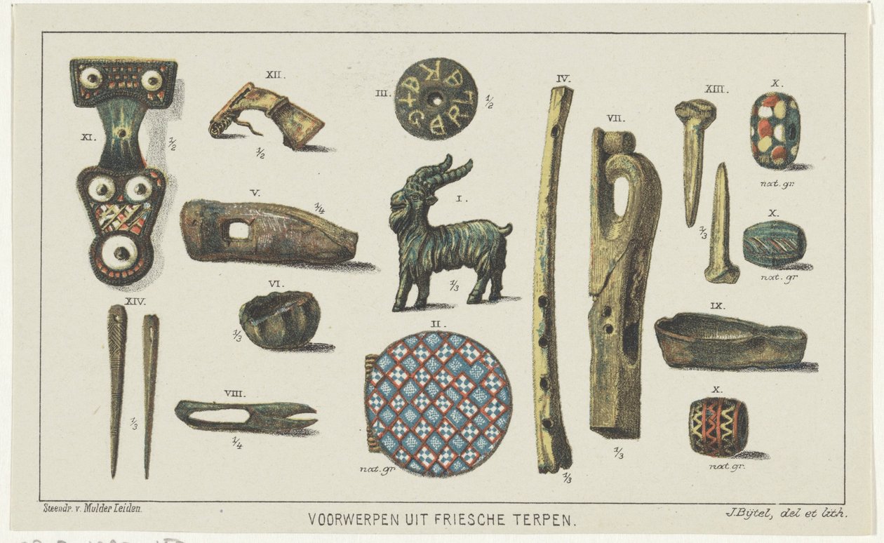 Objects from Frisian Mounds by Johannes Bijtel