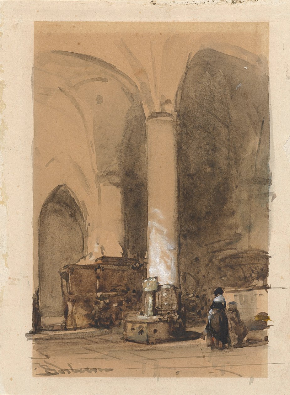 Interior of the Church Hattem by Johannes Bosboom