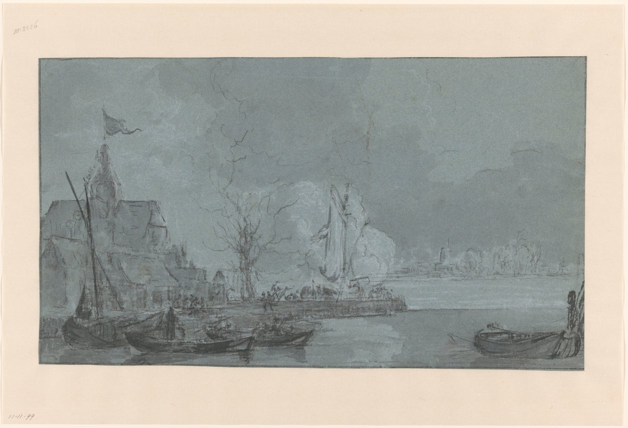 Last Shot from Dordrecht to the French in Papendrecht, 1813 by Johannes Christiaan Schotel