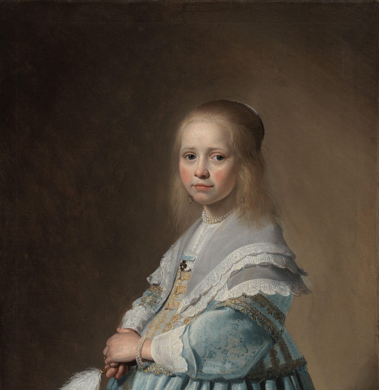 Portrait of a Girl Dressed in Blue by Johannes Cornelisz. Verspronck